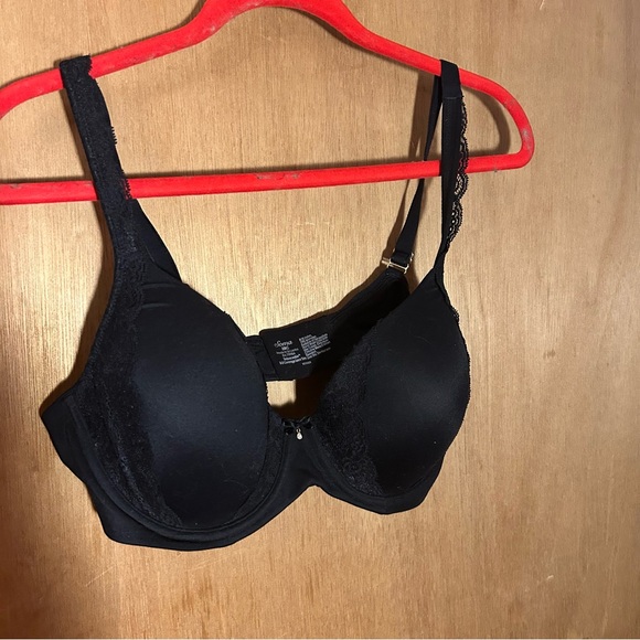 Soma Elegant Black Molded‎ cup, underwire Lace trim Bra. Size 38C - Picture 2 of 10